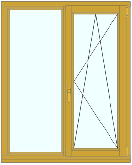 Окно ЕВРО 1500х1200 мм